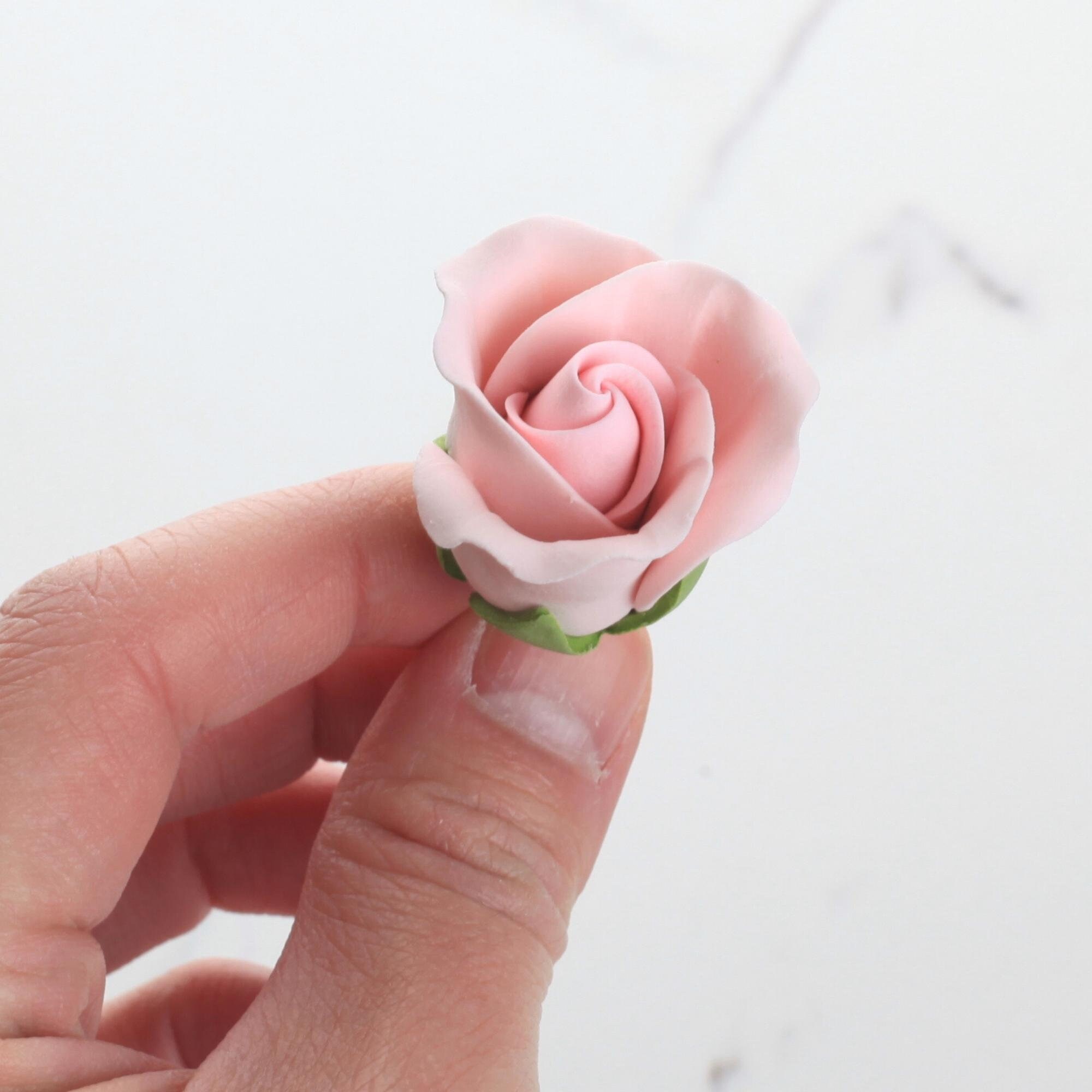 Pink Rose Sugar Flower Cake Topper Assorted Size Gum Paste Etsy