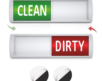 Clean Dirty Sign Dishwasher Magnet for Magnetic and Non-Magnetic Surfaces
