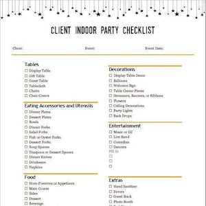 Client Party Planning Checklist