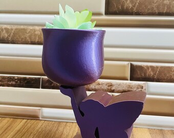 Maceta de mariposas: Maceta para suculentas de PLA impresa en 3D
