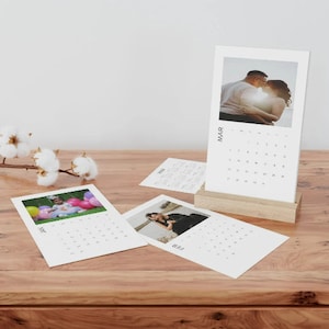 Calendario de escritorio vertical con foto de 12, 15 o 18 meses (2025) / Calendario de escritorio personalizado // Calendario personalizado // Calendario con foto l Regalo personalizado
