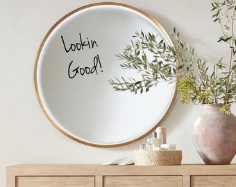 Sieht gut aus! Spiegel Aufkleber || Inspirierendes Zitat || Spiegel-Aufkleber || Body Positivity Aufkleber || Selbstfürsorge || Aufkleber || Geschenkideen