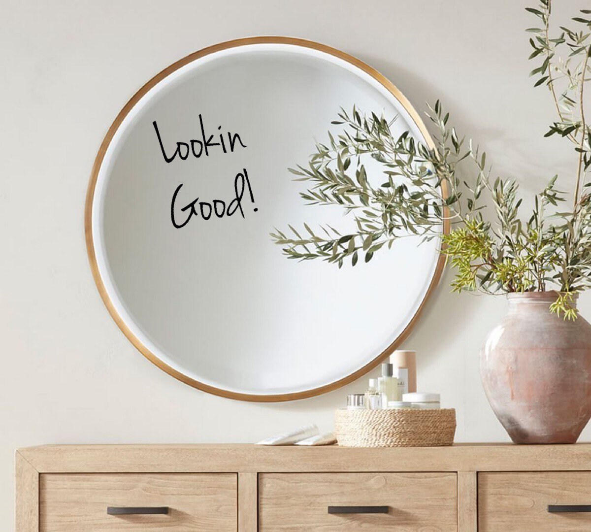 Lookin Good! Mirror Decal || Inspirational Quote || Mirror Stickers || Body Positivity Decal || Self Care || Vinyl Decal || Gift Ideas