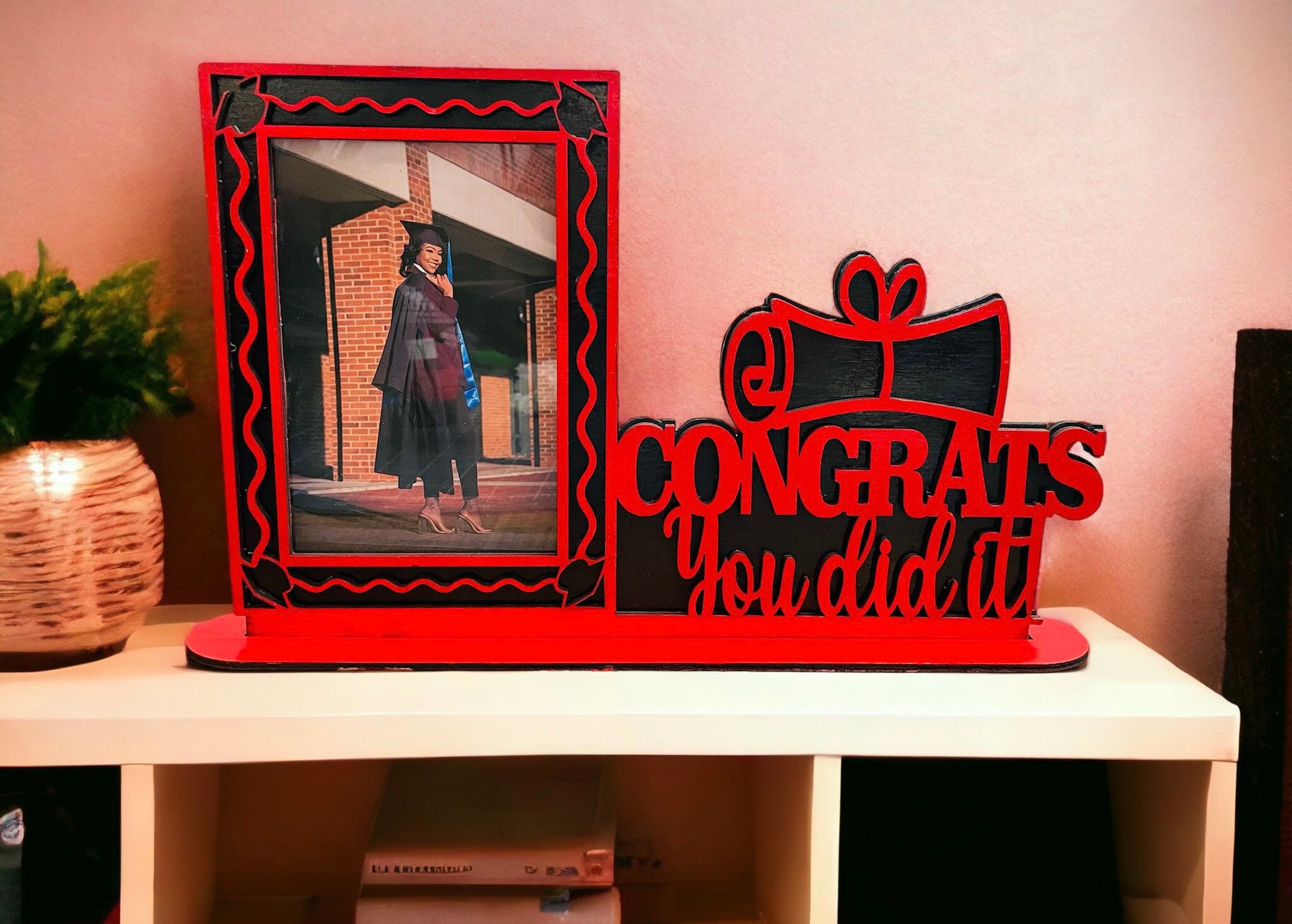 Personalized 2024 Wooden Graduate Picture Frame Graduation Frames 2024 Photo Frame II Graduation
