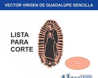 CNC Vector Plantilla de la Virgen de Guadalupe Sencilla sin Oración
