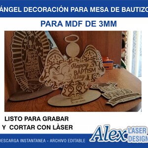 CNC Vector Angel Baptism Ornament for Laser Cutting and Engraving (extra gift inside the archives) image 3