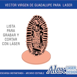 CNC Vector Virgen de Guadalupe para Corte o Grabado con Láser