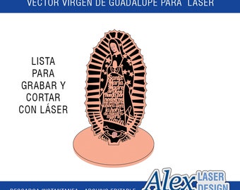 CNC Vector Virgen de Guadalupe para Corte o Grabado con Láser