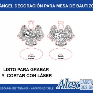 CNC Vector Angel Baptism Ornament for Laser Cutting and Engraving (extra gift inside the archives) image 2