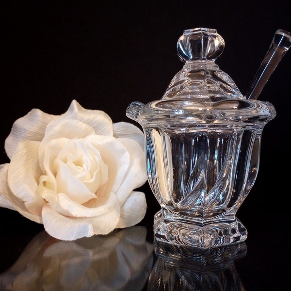 Baccarat Crystal Bretagne Mustard Pot - 2 Available With Spoon, 1 Available Without Spoon