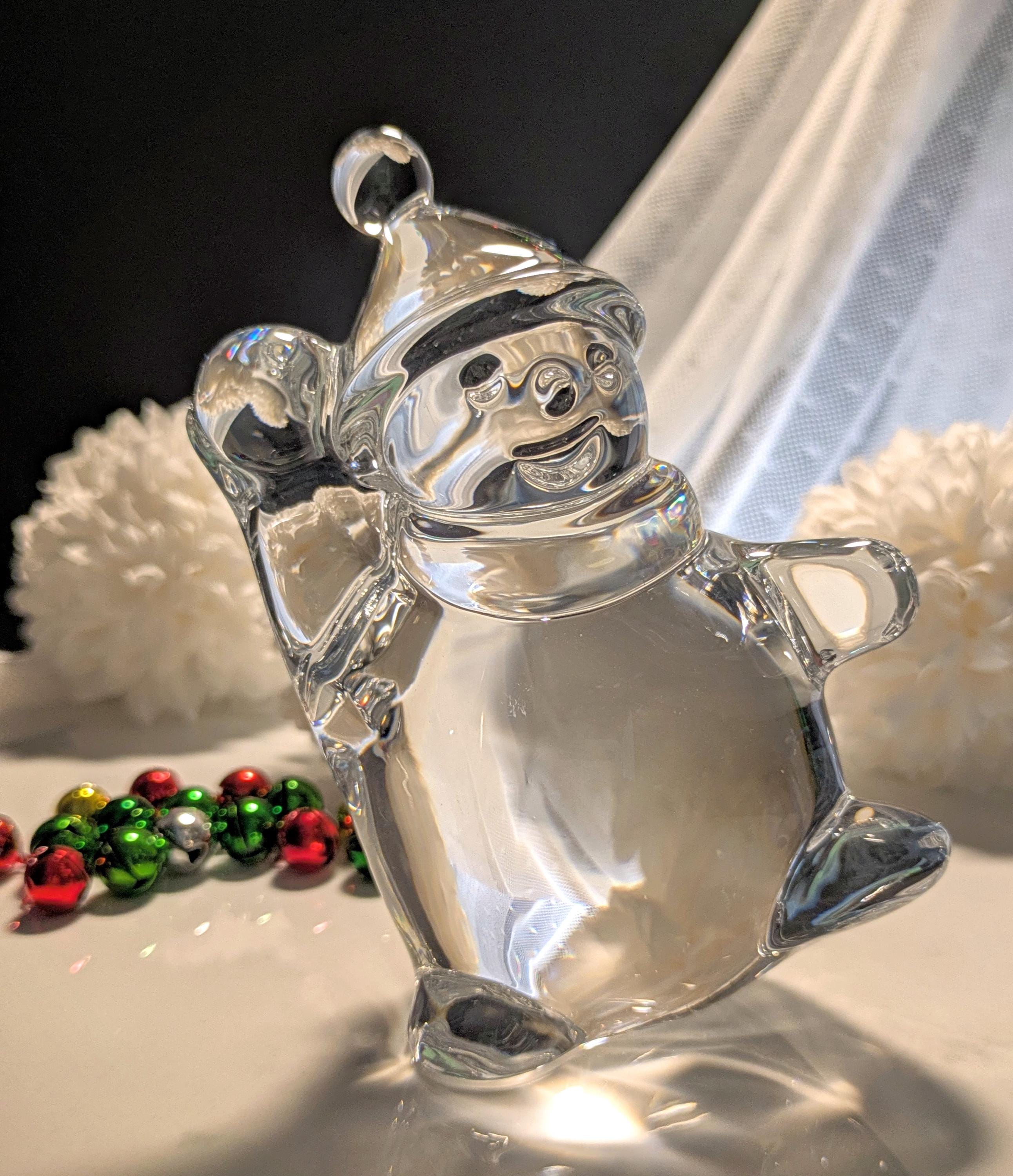 Crystal Snowman Figurines - Etsy