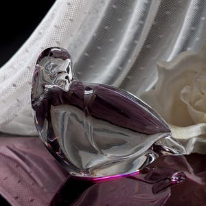 val saint lambert クリスタル　置物 Val St Lambert Bird Crystal - Etsy