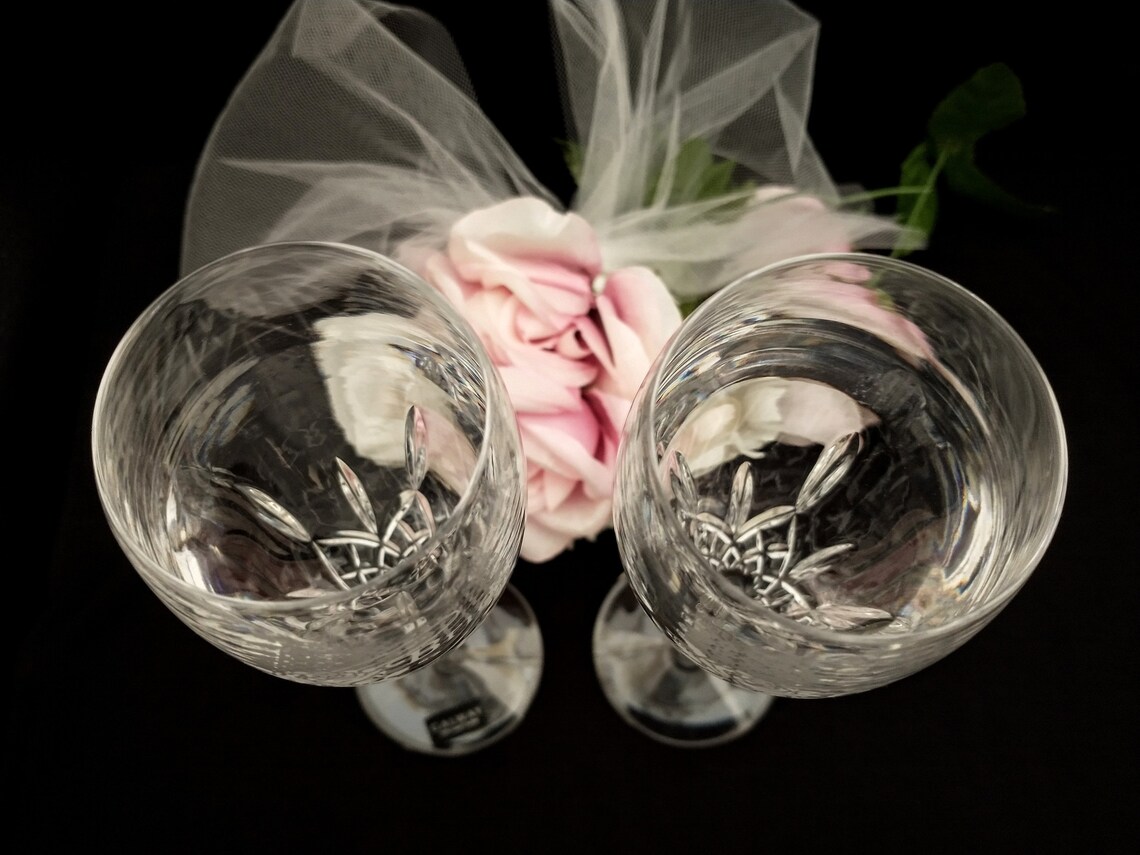 Galway Crystal Wedding Champagne Flutes Etsy