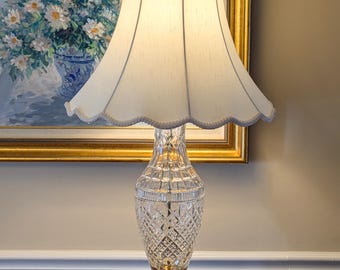 Waterford Tramore Cut Crystal 34-1/2-Inch Electric Table Lamp, Updated, Shade Not Included