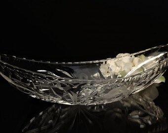 Vintage Cut Crystal Condiments Bowl