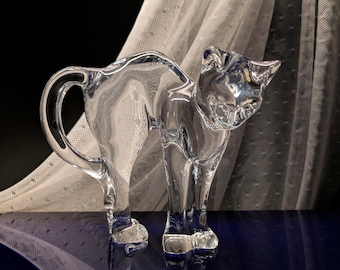 Baccarat Crystal Cat Figurine, Pouncer