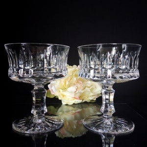 Villeroy & Boch Crystal Champagne Coupes/Tall Sherbet Glasses, Pair
