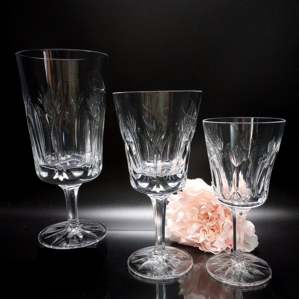 Gorham Crystal Esprit Stemware - 6 Water Goblets, 4 Iced Tea Glasses Available [1 Wine Glass Sold Out]