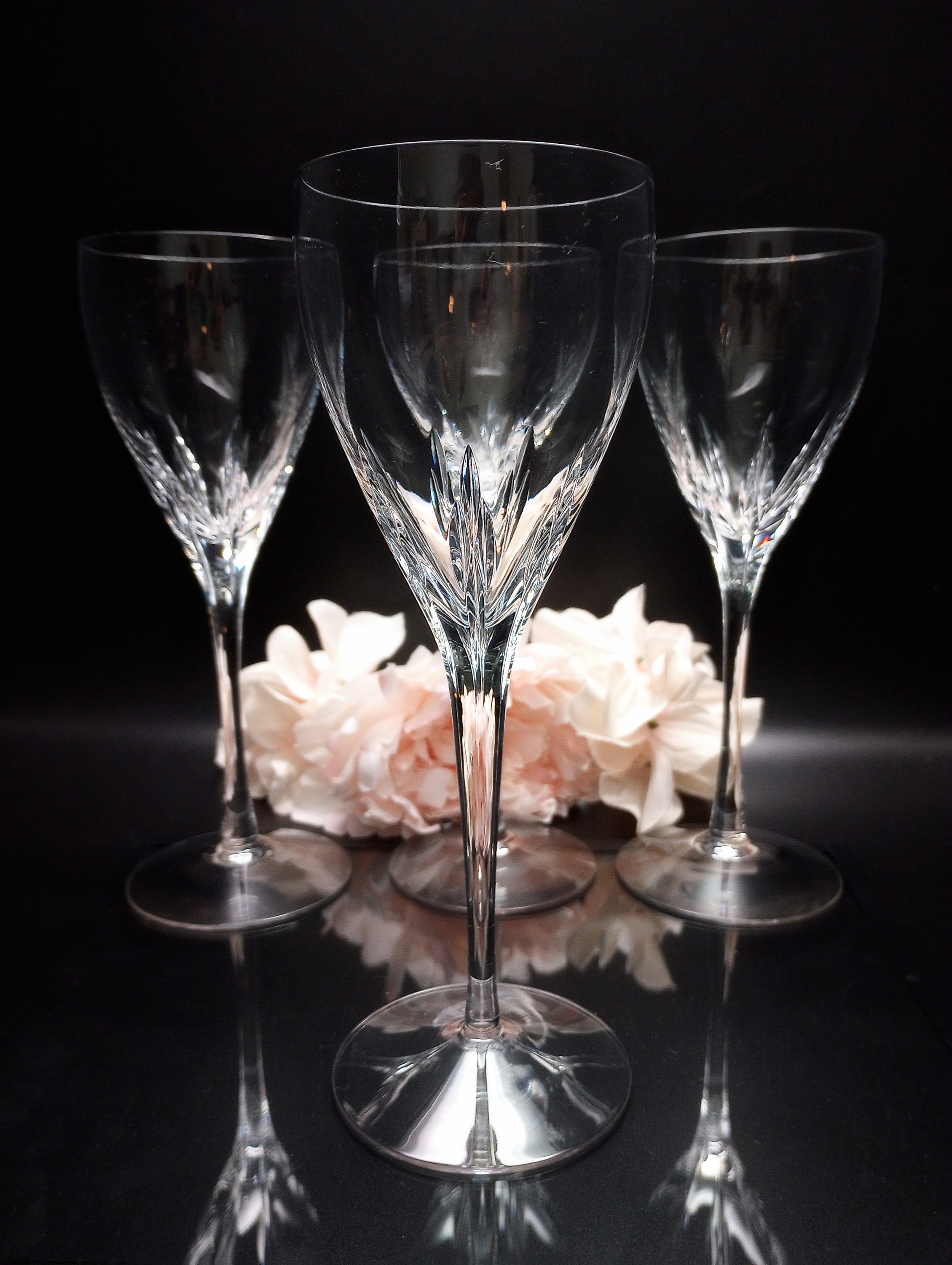 Vintage Cut Crystal Glass Champagne Flutes – Linnhes