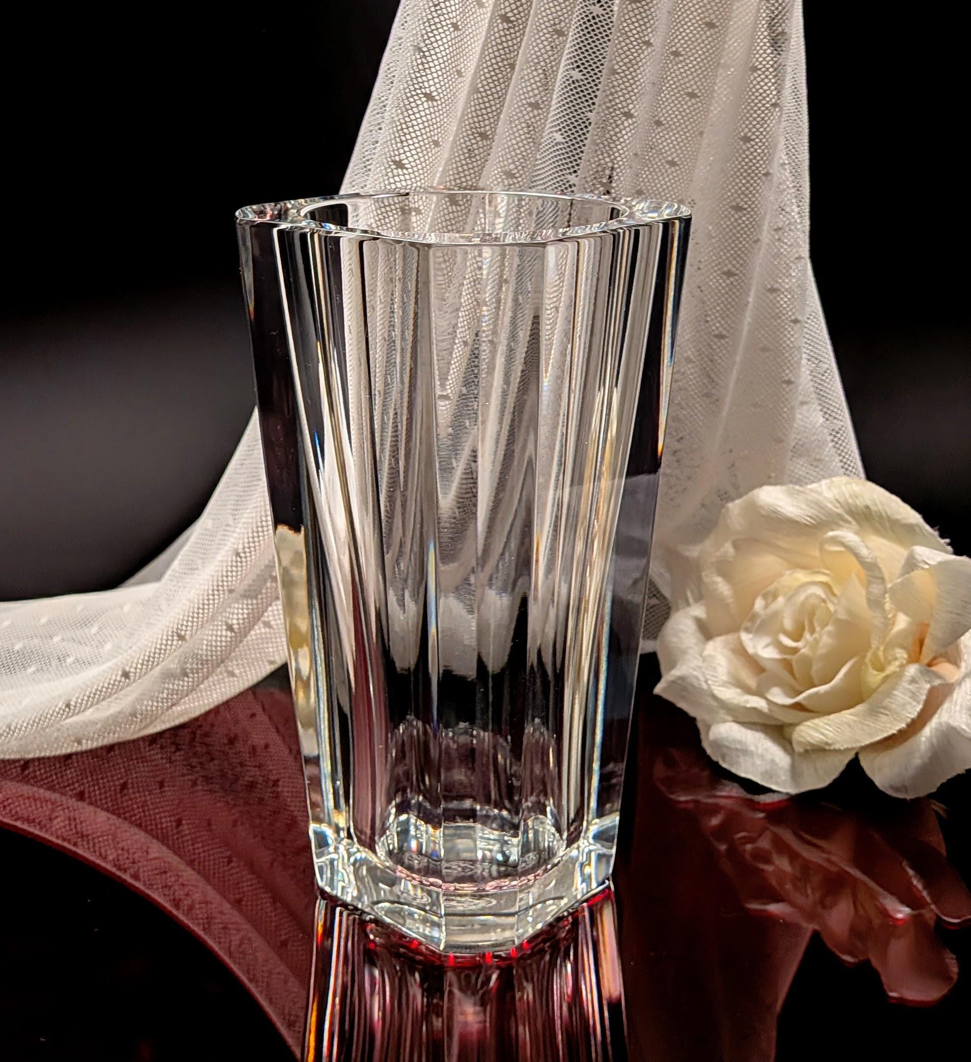 Vintage Crystal Vase Baccarat - Etsy