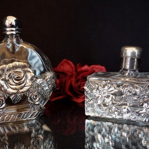 Vintage Filigree and Glass Scent Bottles, 2 Styles Available