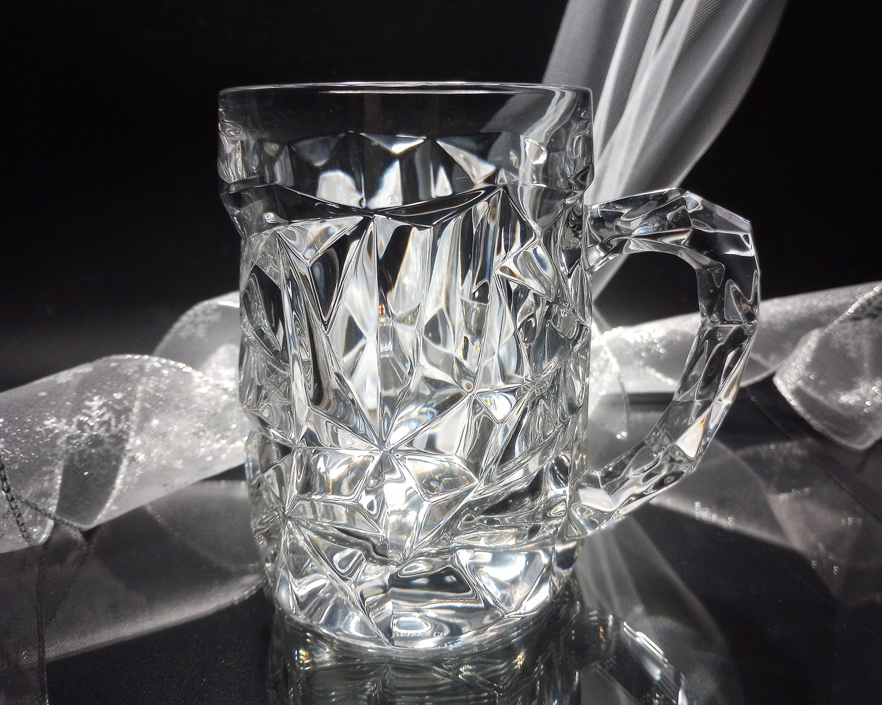 Tiffany & Co Crystal Rock Cut Beer Glass - Etsy
