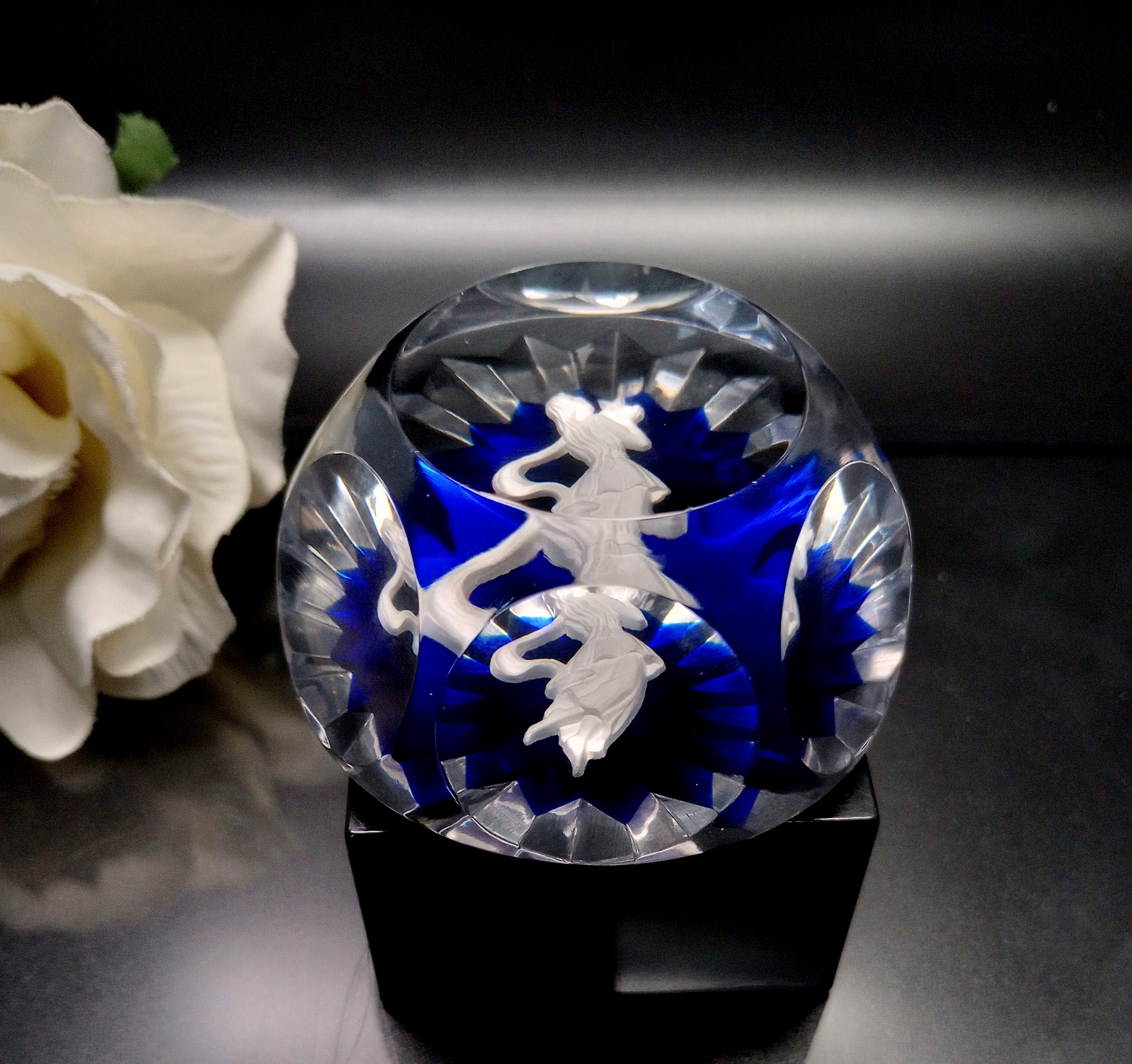 Baccarat Crystal Cameo Zodiac Paperweight, Virgo Etsy