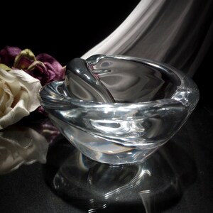 Rare Vintage Baccarat Crystal Pipe/Cigar Spiral Ashtray, 2 Available