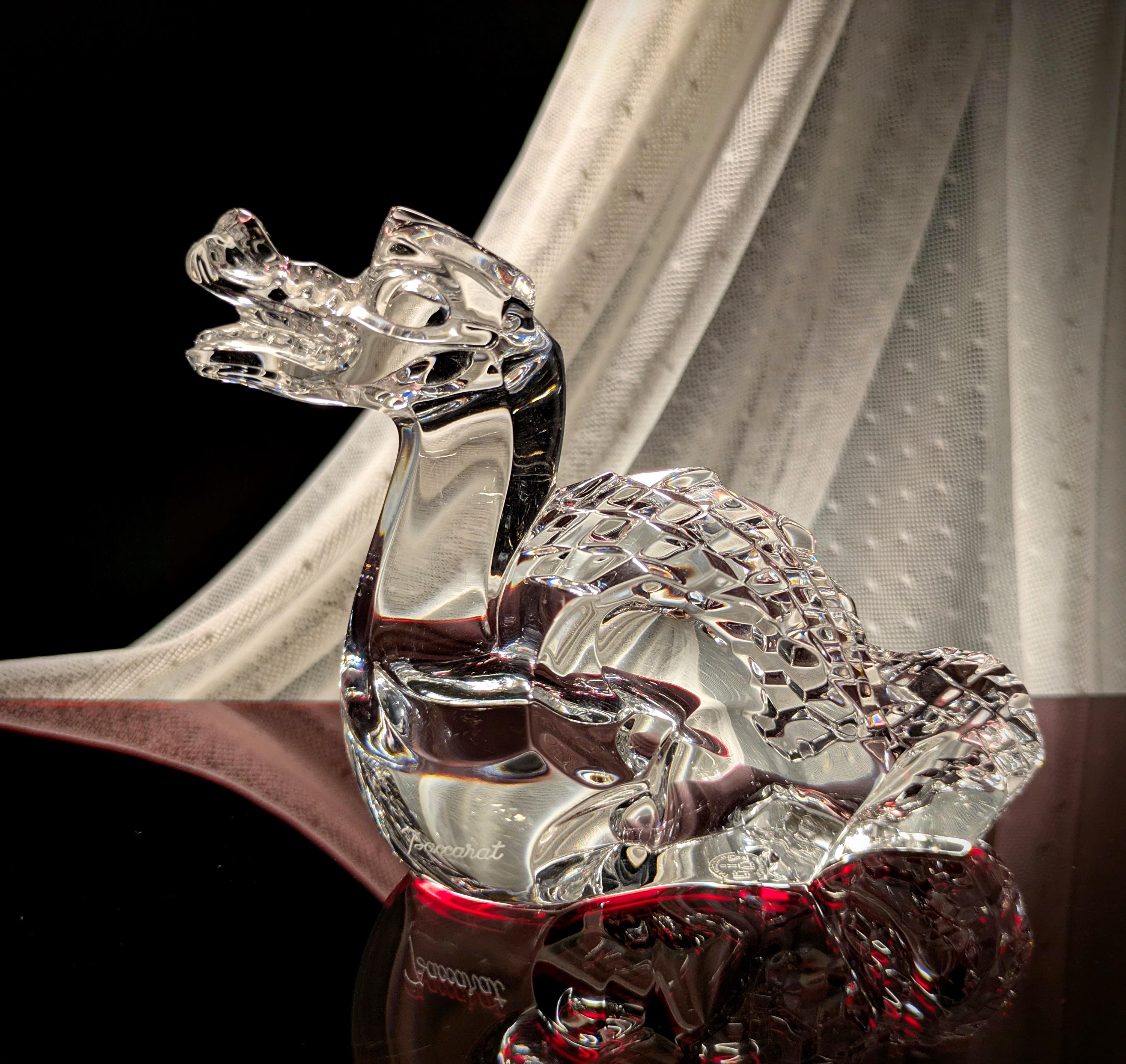 Baccarat クリスタル ドラゴン置物 Baccarat Crystal Dragon Figurine - Etsy