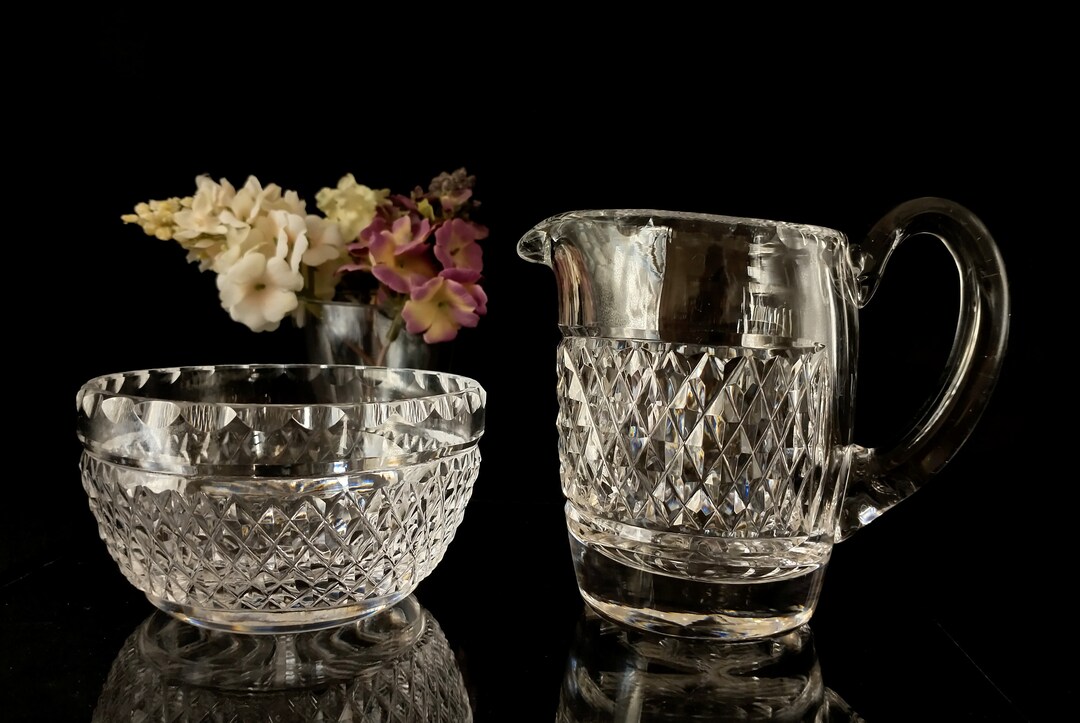 Waterford Crystal Creamer and Open Sugar Bowl Set, Giftware Collection