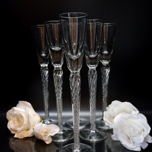 Bohemia Crystal-Crystalex Air-Twist Stem Cordial Glasses, Set of 6