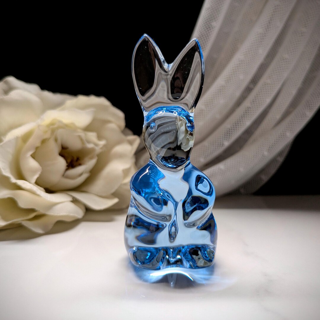 Baccarat Crystal Blue Spinning Rabbit - Etsy