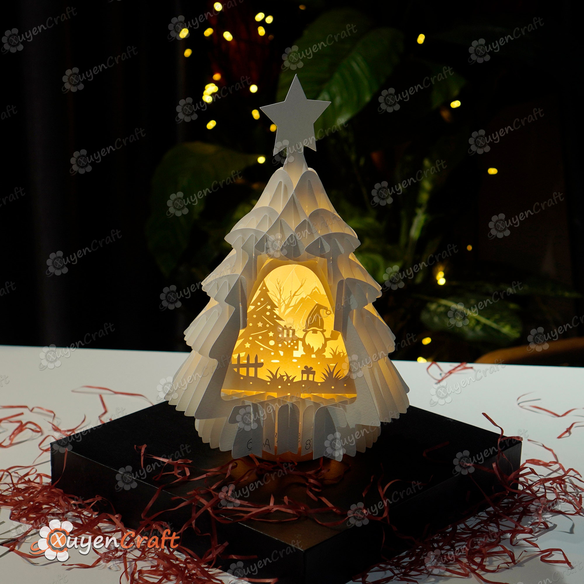 3D Pop Up SVG Templates créant La sphère du Père Noël pop-up pour Joyeux  Noël Cadeaux de Noël DIY, Boîte à lumière Papercut, Kirigami DIY -   France
