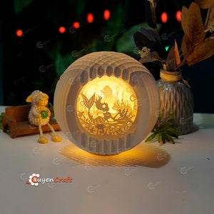 Mermaid Globe Pop Up SVG for Cricut Projects, Cameo4, ScanNcut, Sphere Popup Paper Lantern, Paper Cutting SVG Template - 3D Pop Up Card