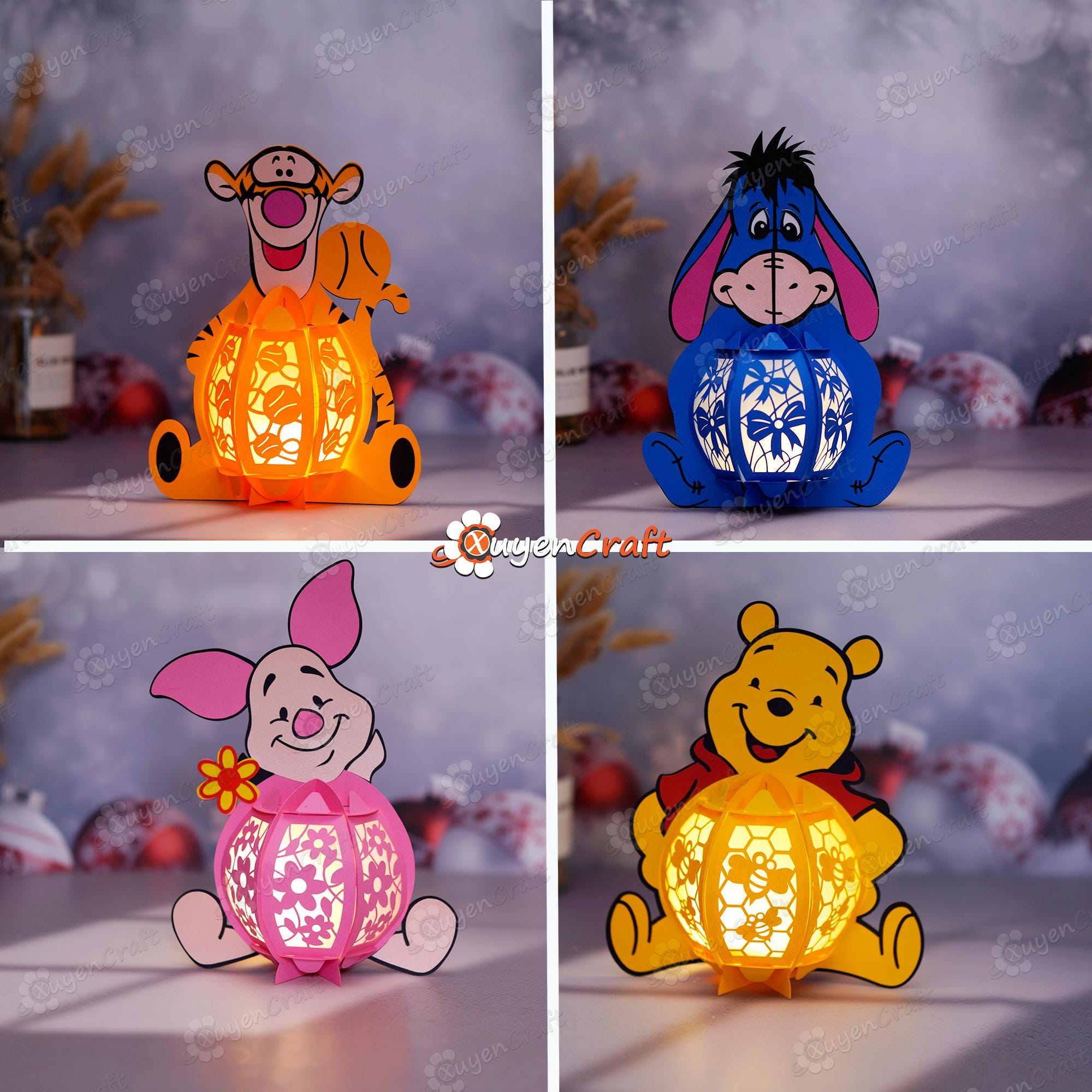Lot de 4 lanternes pour enfants - Kit de bricolage - Lanternes portables DIY avec tige de lanterne pour Saint Martin, Halloween, Noël, anniversaires, carnaval, mariages, fêtes