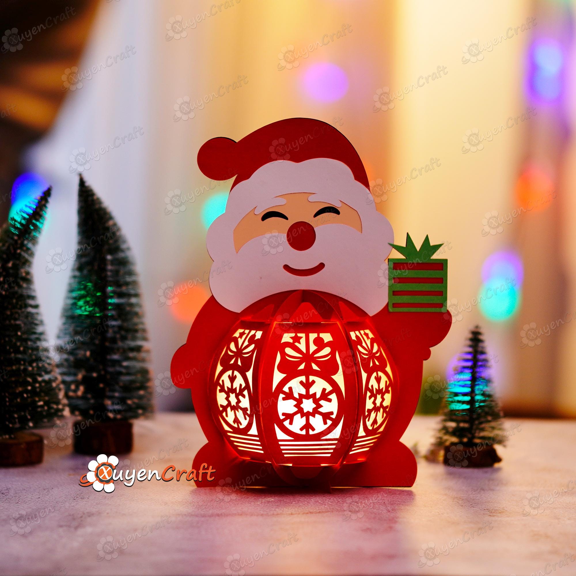 Tobin Babbo Natale e Pupazzo di Neve 7 Count Ornamenti Tela plastica Kit