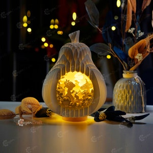 Kleines Mädchen Kaninchen SVG Cricut, Cameo4, DIY 3D Oster Popup Beleuchtung, Kleines Mädchen Kugel Lightbox 3D Papierschnitt Schattenbox Cricut Projekte