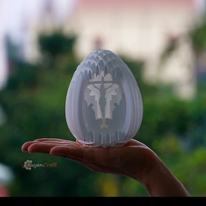 Plantilla SVG para Cricut Joy - Small Easter Jesus Christ Is Risen 3D Easter Egg Pop Up por XuyenCraft