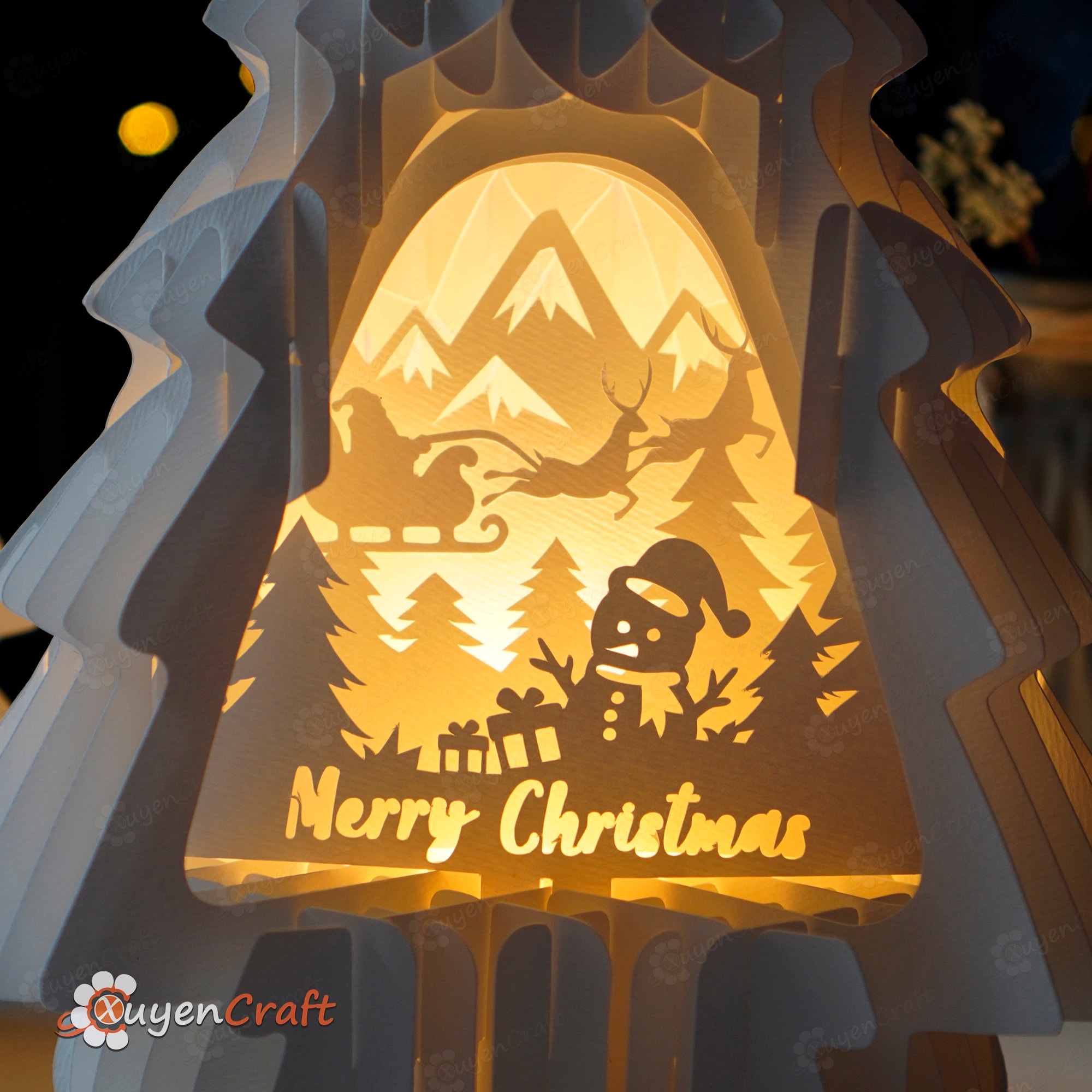 PDF SVG 3D Papercut Template Paper Craft Christmas Tree - Etsy Australia