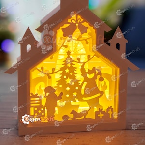 Christmas Church Shadow Box SVG, Paper Lantern, Cricut (Digital Download) image 5