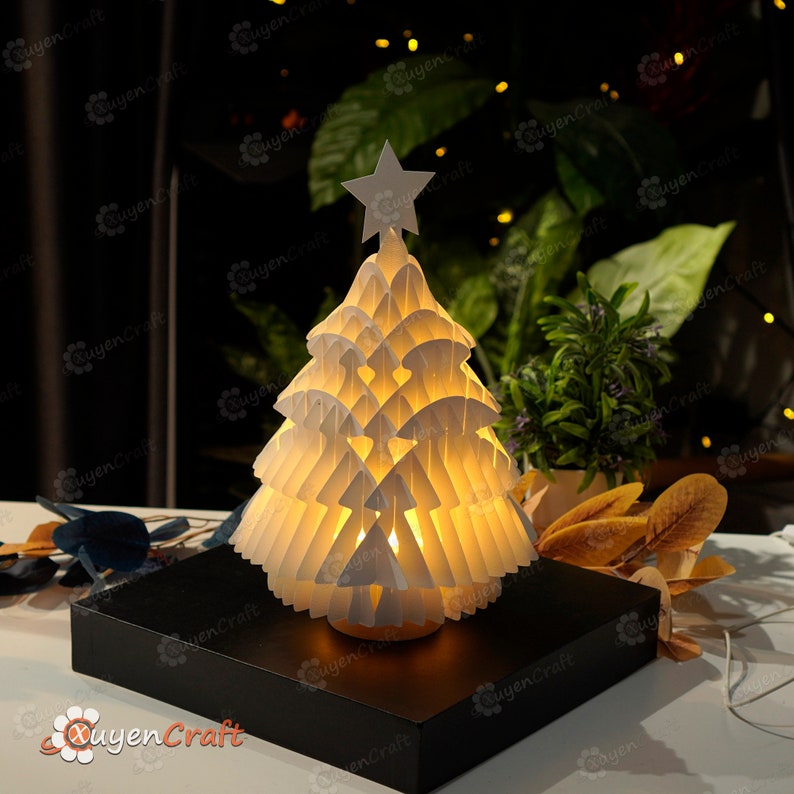 Nativity Scene in Tree Pop up SVG Template Paper Cutting Creating ...