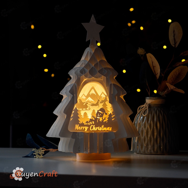 PDF SVG 3D Papercut Template Paper Craft Christmas Tree - Etsy Canada