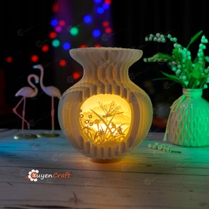 Dragonfly Vases Pop Up PDF, SVG Template, Dragonfly Globe Pop Up SVG for Cricut Projects, Cameo4, ScanNcut, Globe Popup Lightbox, Shadow box