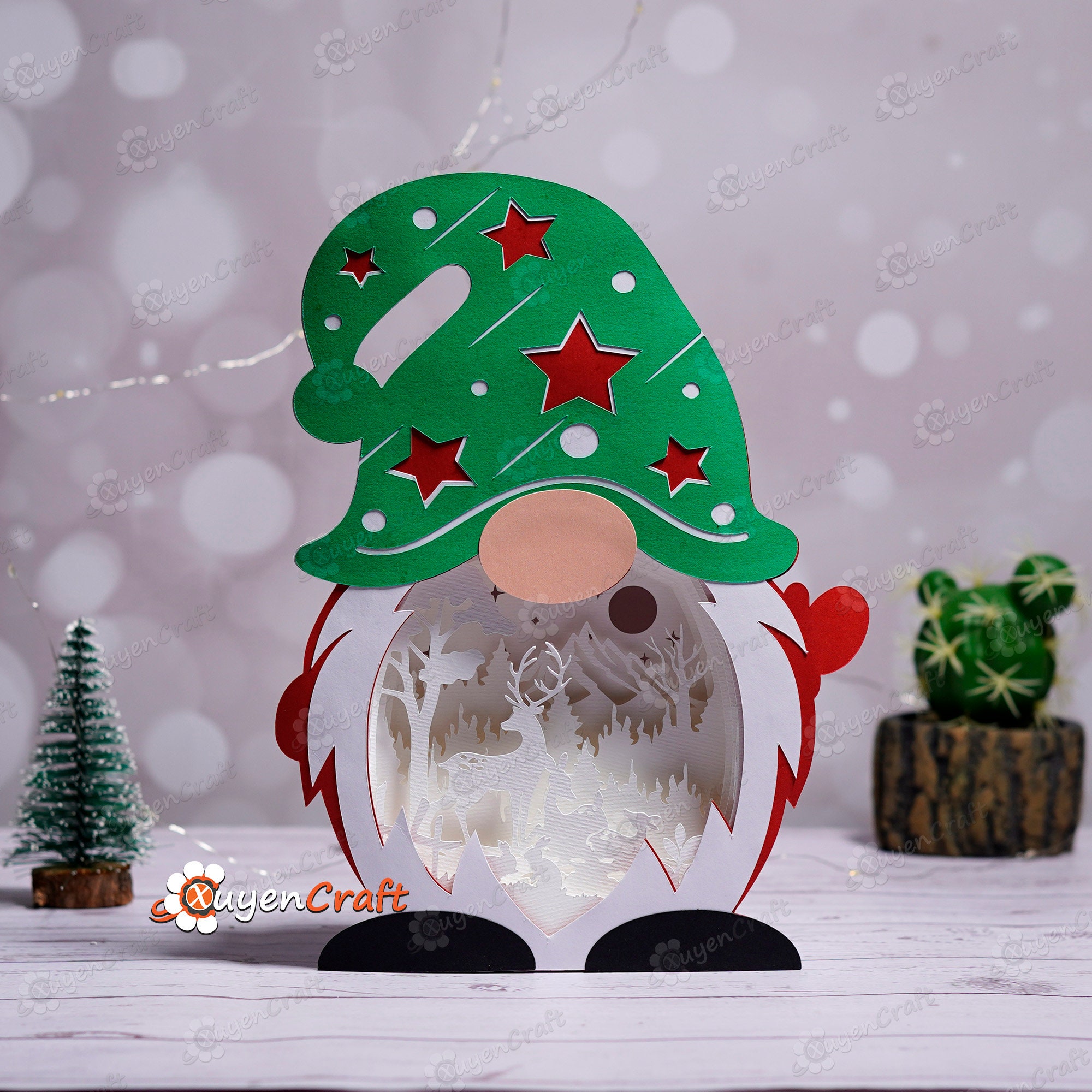 Gnome Christmas Decorations Art Board Print for Sale by Svetlana