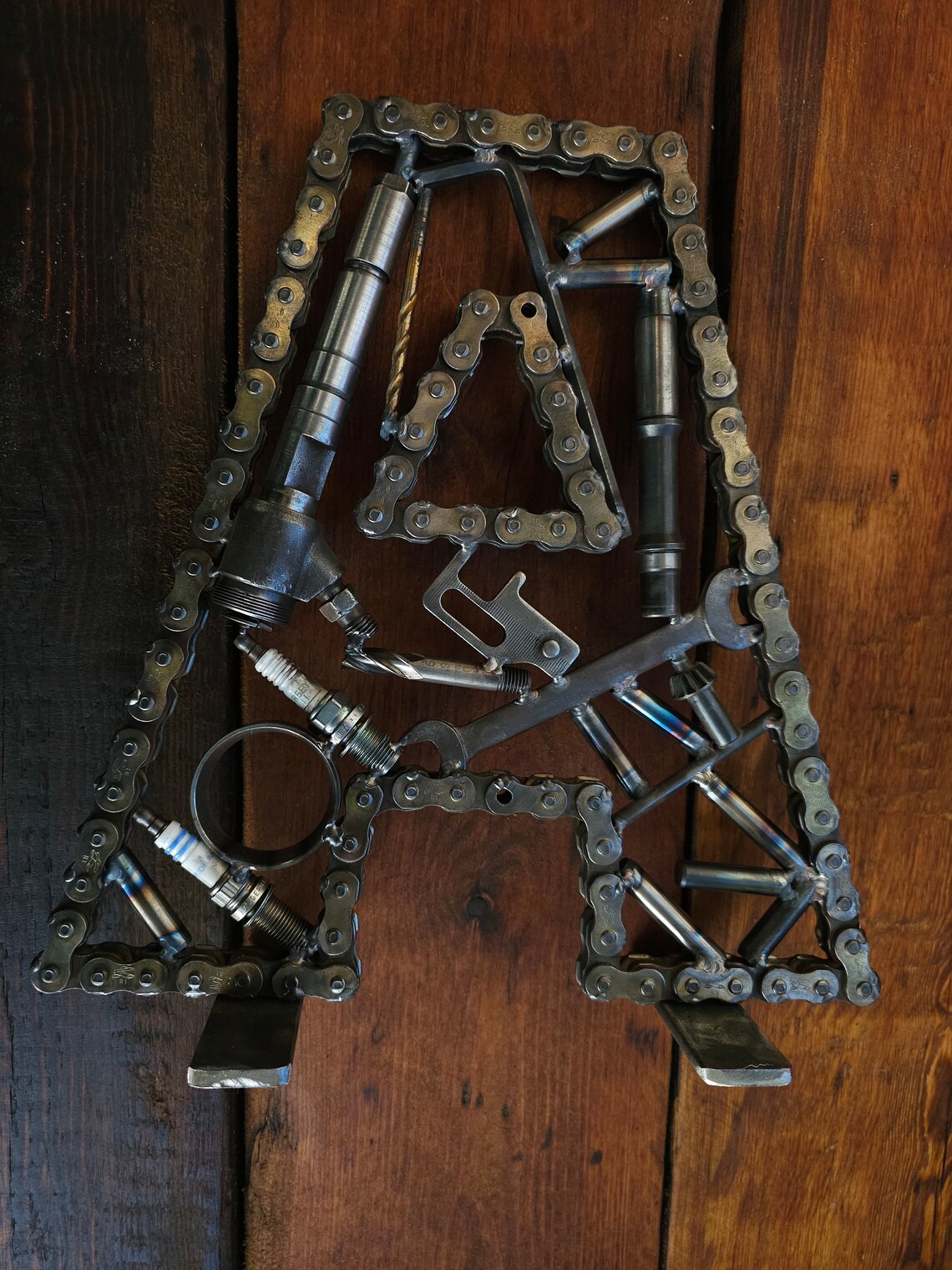 Metal Letters, Welded Custom Scrap Metal Letter Initals Decor, Welded ...
