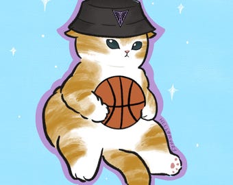 Mofusand Golden State Valkyries Sticker | Bay Area Mofusand Sticker | Valkyrie Sticker | Cute Cat San Francisco Warriors Sticker