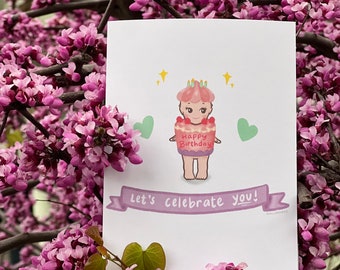 Sonny Angel Birthday Card | Birthday Cake Greeting Card | Sonny Angel Birthday Card | Birthday Kewpie