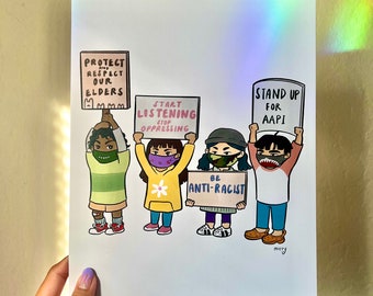 Little Kids, Big Signs 8.5" x 11" Art Print
