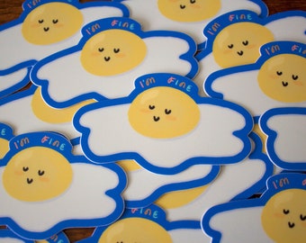 I'm Fine Egg Sticker