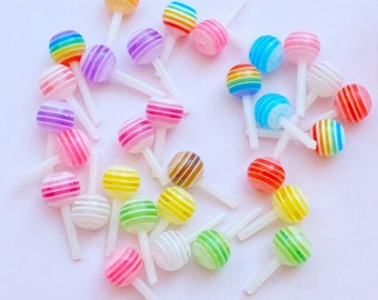 Assorted Mini Lollipops Nail Charms